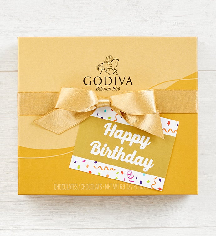 Happy Birthday Godiva Gold Ballotin Chocolate 19pc